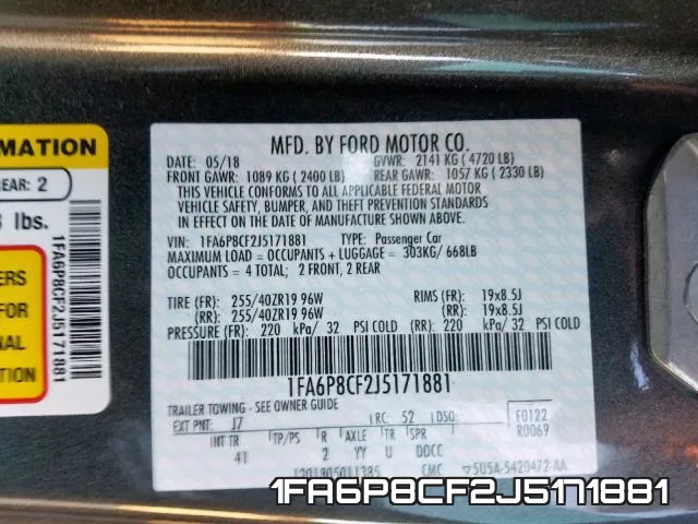 1FA6P8CF2J5171881 фото 2