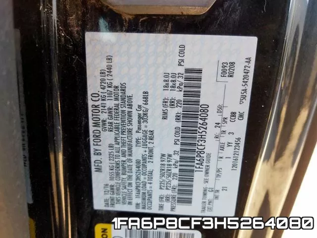 1FA6P8CF3H5264080 фото 2