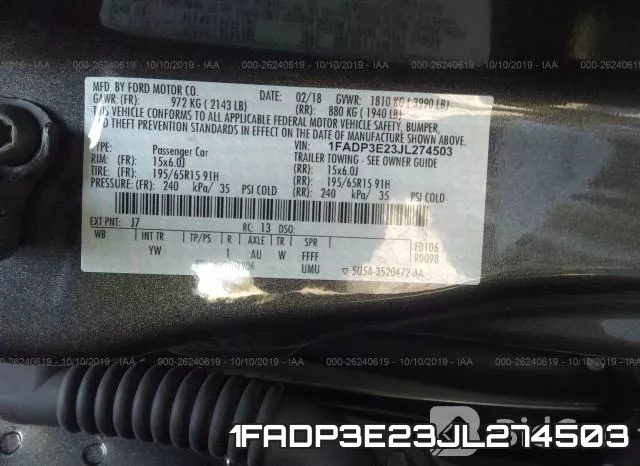 1FADP3E23JL274503 фото 10