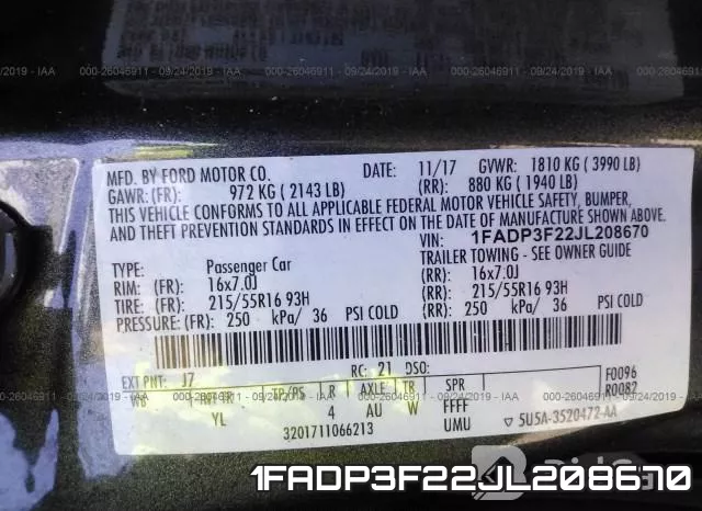 1FADP3F22JL208670 фото 10