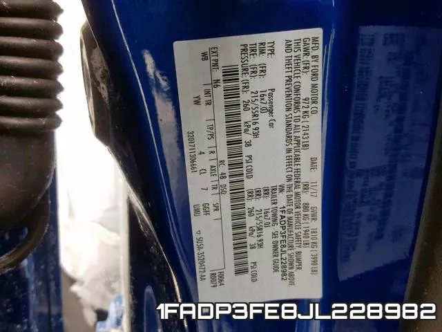 1FADP3FE8JL228982 фото 2