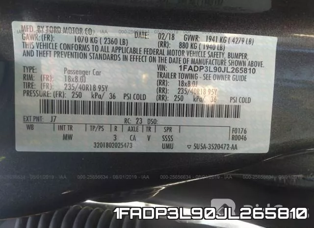 1FADP3L90JL265810 фото 10