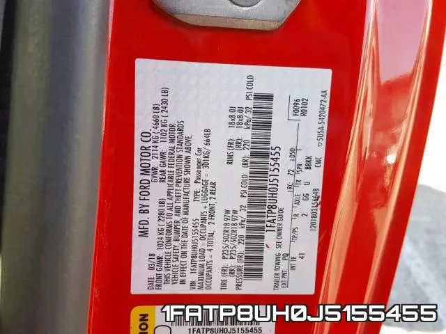 1FATP8UH0J5155455 фото 2