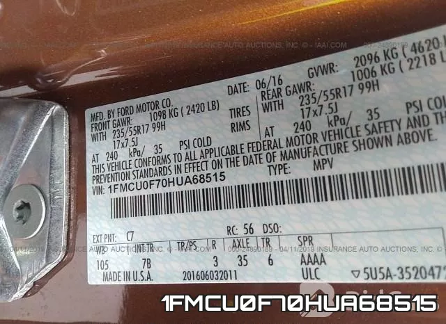 1FMCU0F70HUA68515 фото 9