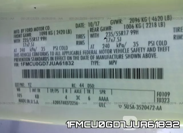 1FMCU0GD7JUA61832 фото 10