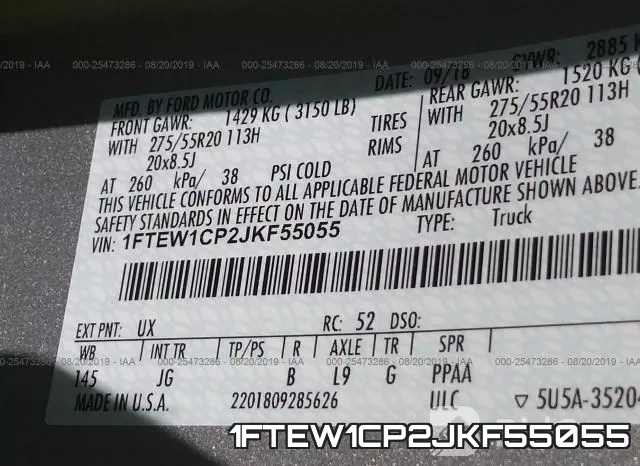 1FTEW1CP2JKF55055 фото 10