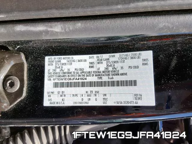 1FTEW1EG9JFA41824 фото 2
