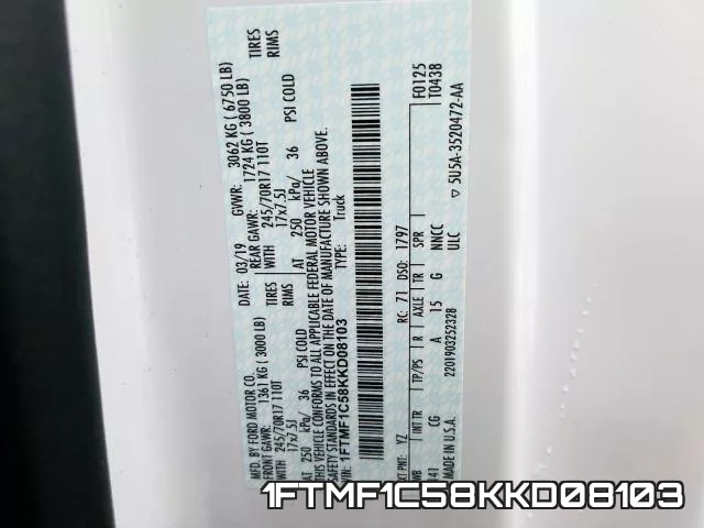 1FTMF1C58KKD08103 фото 2