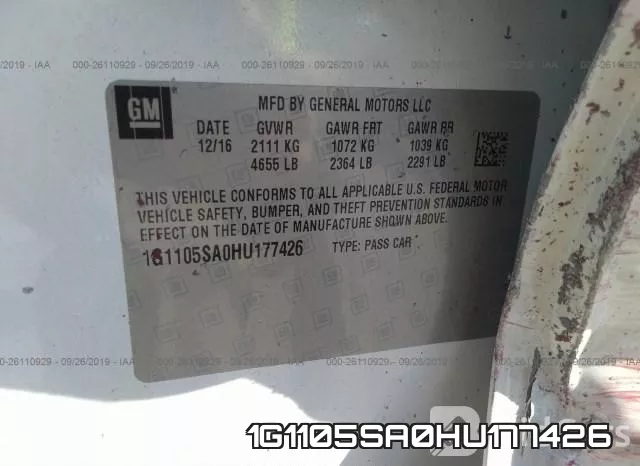 1G1105SA0HU177426 фото 10