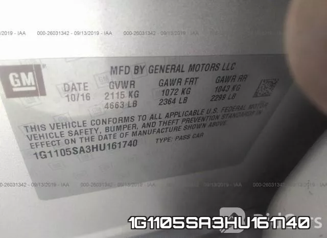 1G1105SA3HU161740 фото 10