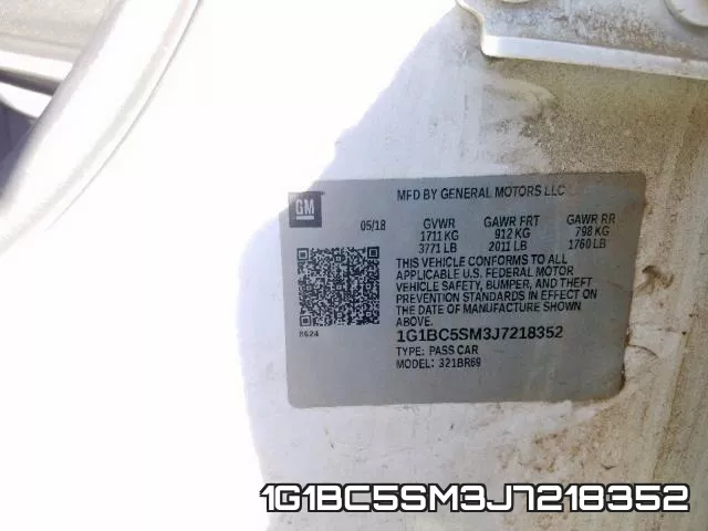 1G1BC5SM3J7218352 фото 2