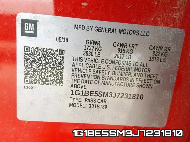 1G1BE5SM3J7231810 фото 2