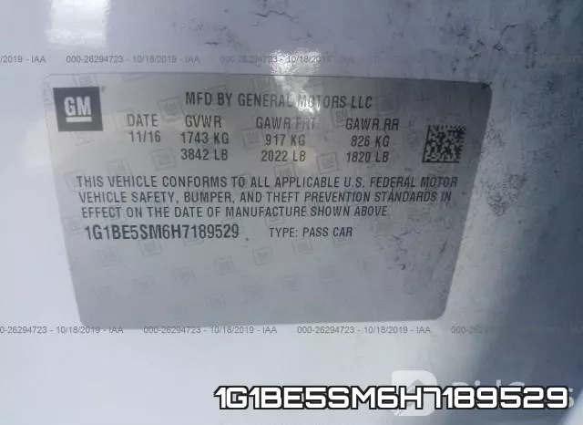 1G1BE5SM6H7189529 фото 10