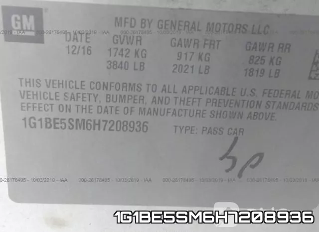 1G1BE5SM6H7208936 фото 10