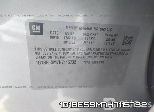 1G1BE5SM7H7115732 фото 9