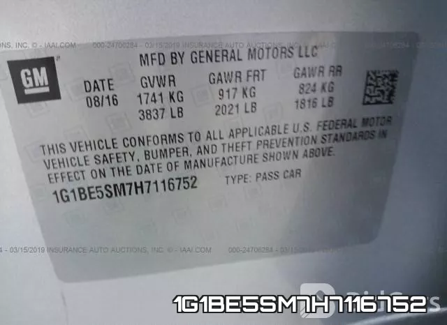 1G1BE5SM7H7116752 фото 10