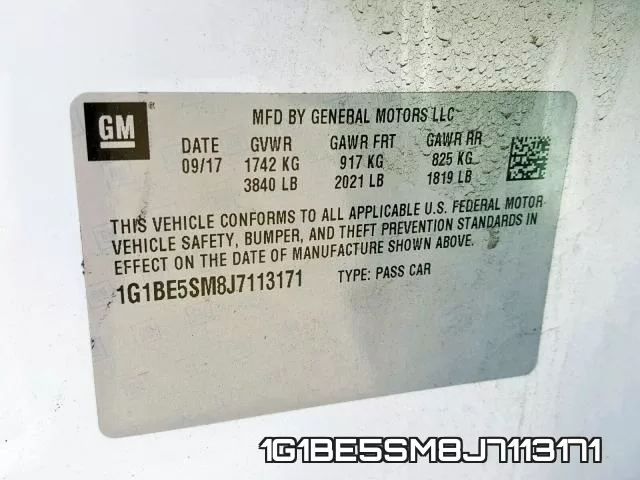 1G1BE5SM8J7113171 фото 2