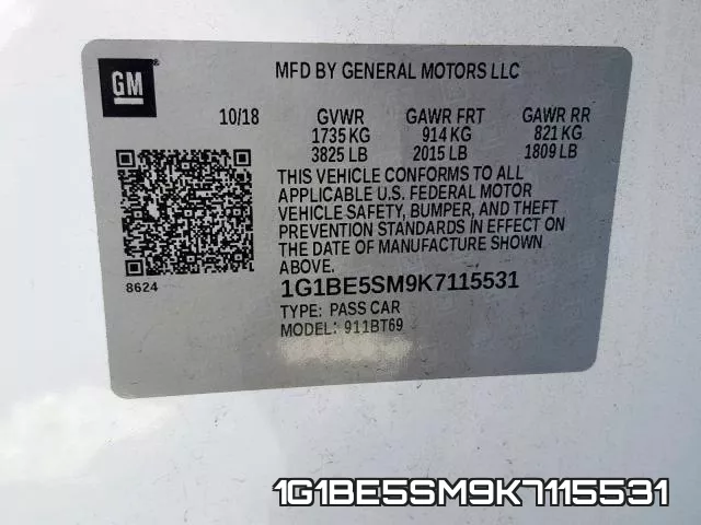 1G1BE5SM9K7115531 фото 2