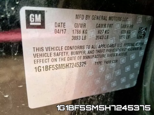 1G1BF5SM5H7245375 фото 2