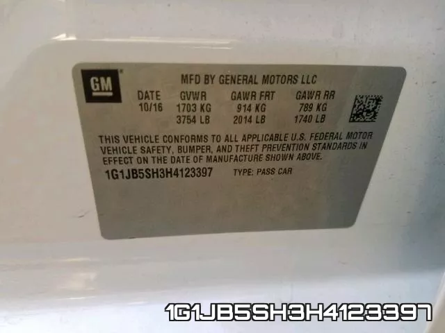 1G1JB5SH3H4123397 фото 2