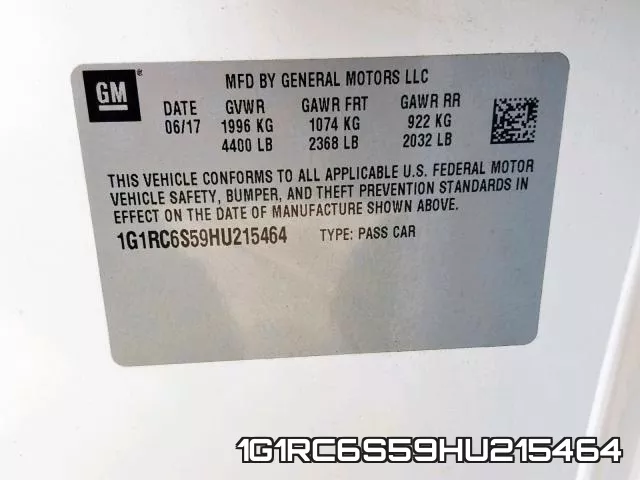 1G1RC6S59HU215464 фото 2