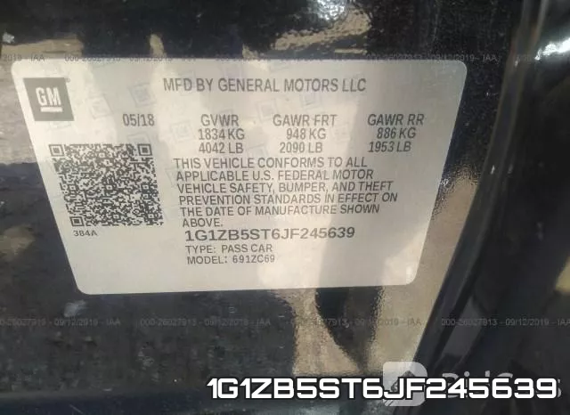 1G1ZB5ST6JF245639 фото 9