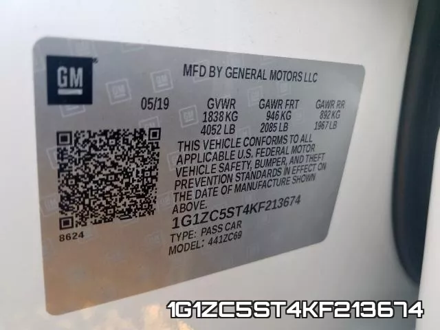 1G1ZC5ST4KF213674 фото 2