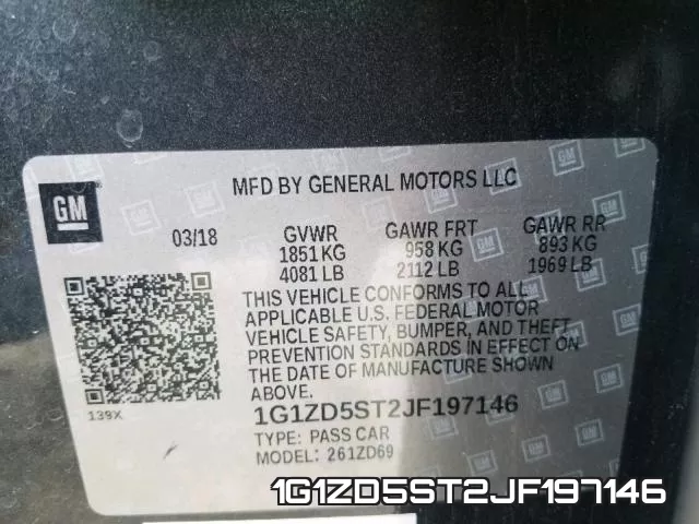 1G1ZD5ST2JF197146 фото 2