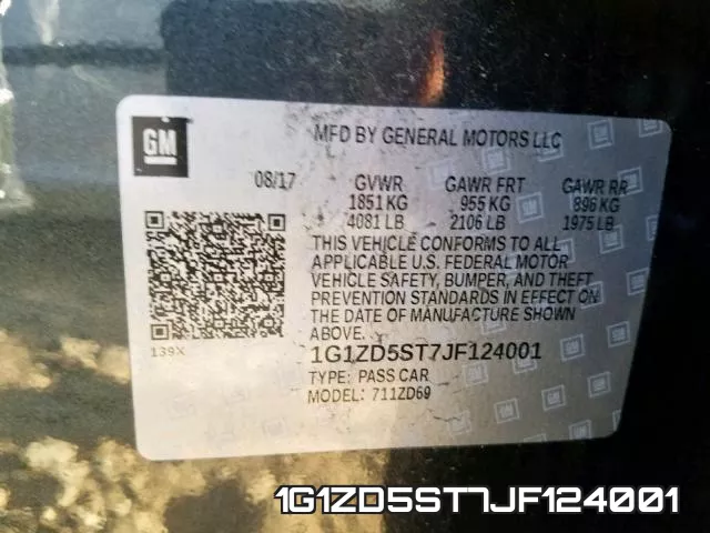 1G1ZD5ST7JF124001 фото 2