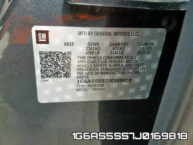 1G6AS5SS7J0169818 фото 2