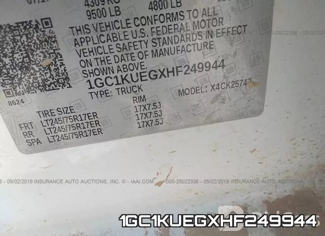 1GC1KUEGXHF249944 фото 10