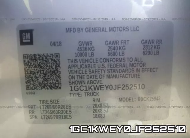 1GC1KWEY0JF252510 фото 10