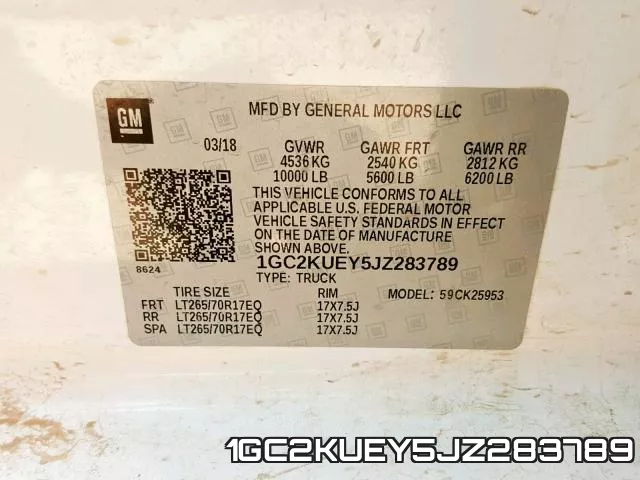 1GC2KUEY5JZ283789 фото 2