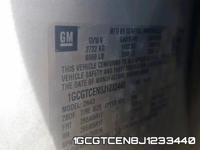 1GCGTCEN8J1233440 фото 2