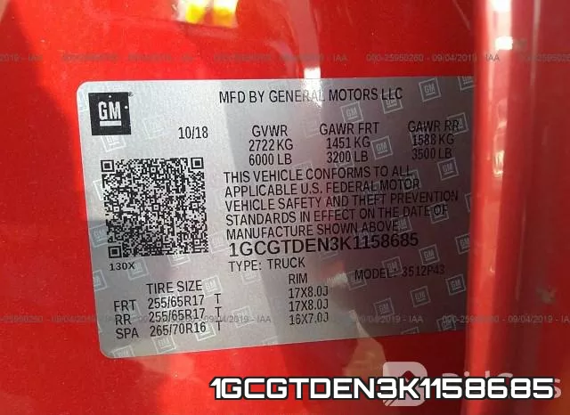 1GCGTDEN3K1158685 фото 10