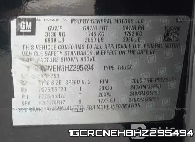 1GCRCNEH8HZ295494 фото 10