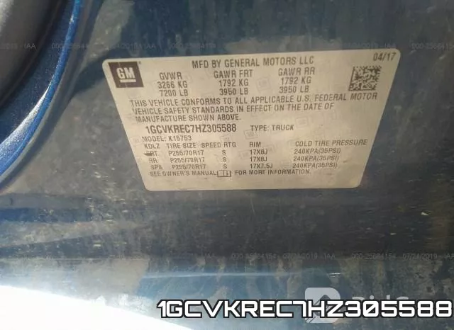 1GCVKREC7HZ305588 фото 9