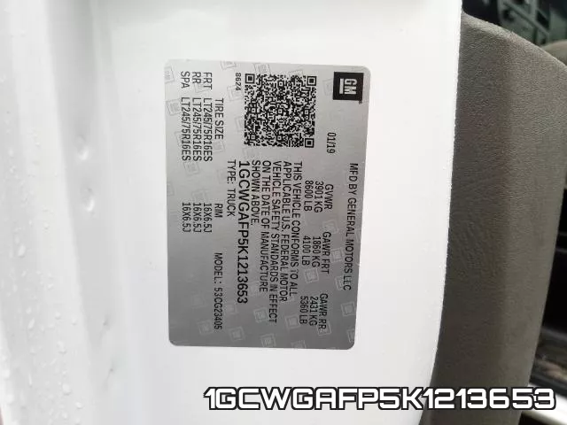 1GCWGAFP5K1213653 фото 2