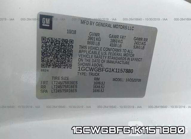 1GCWGBFG1K1157880 фото 10