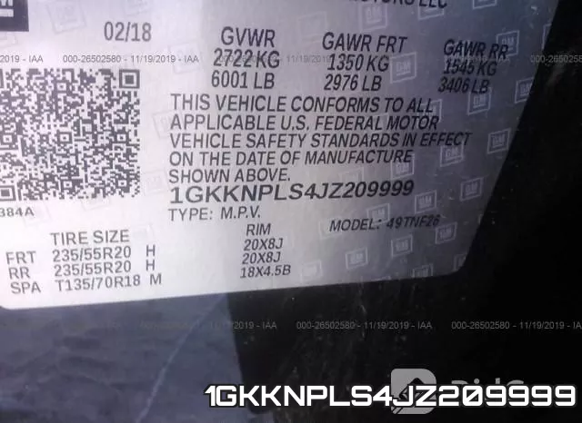 1GKKNPLS4JZ209999 фото 10