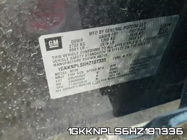 1GKKNPLS6HZ187336 фото 2