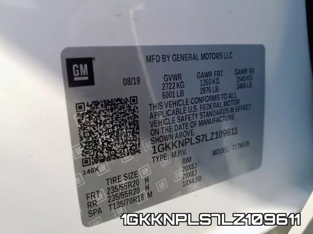 1GKKNPLS7LZ109611 фото 2
