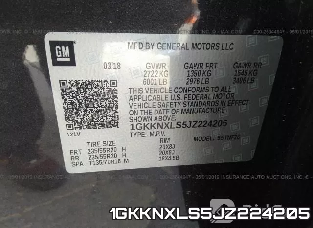 1GKKNXLS5JZ224205 фото 10