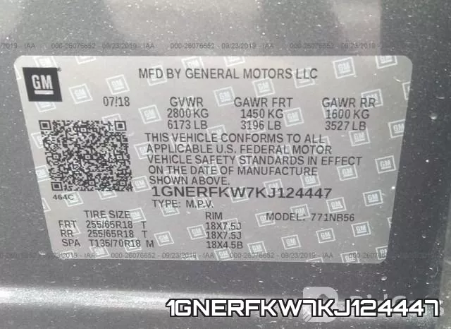 1GNERFKW7KJ124447 фото 10