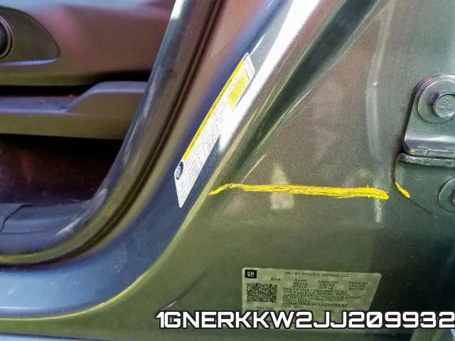 1GNERKKW2JJ209932 фото 10