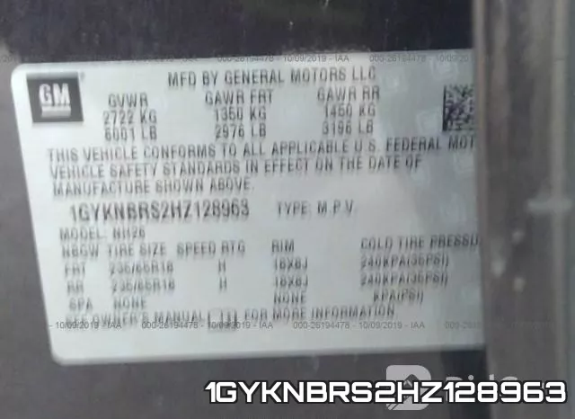 1GYKNBRS2HZ128963 фото 10