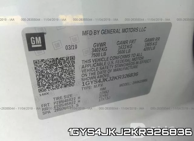 1GYS4JKJ2KR326836 фото 10
