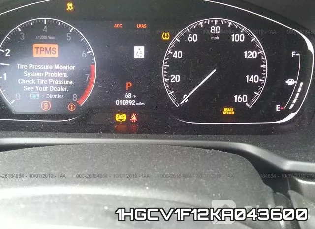1HGCV1F12KA043600 фото 8