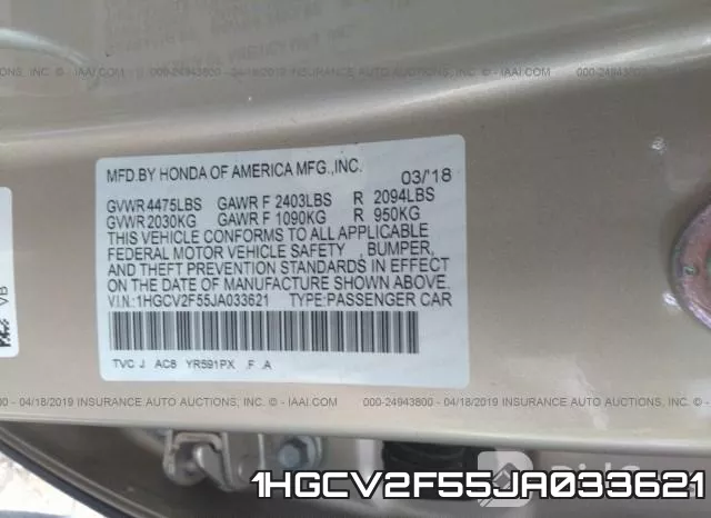 1HGCV2F55JA033621 фото 10