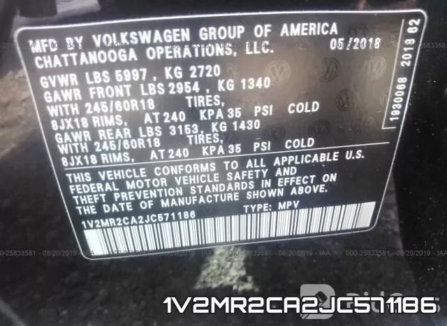 1V2MR2CA2JC571186 фото 10